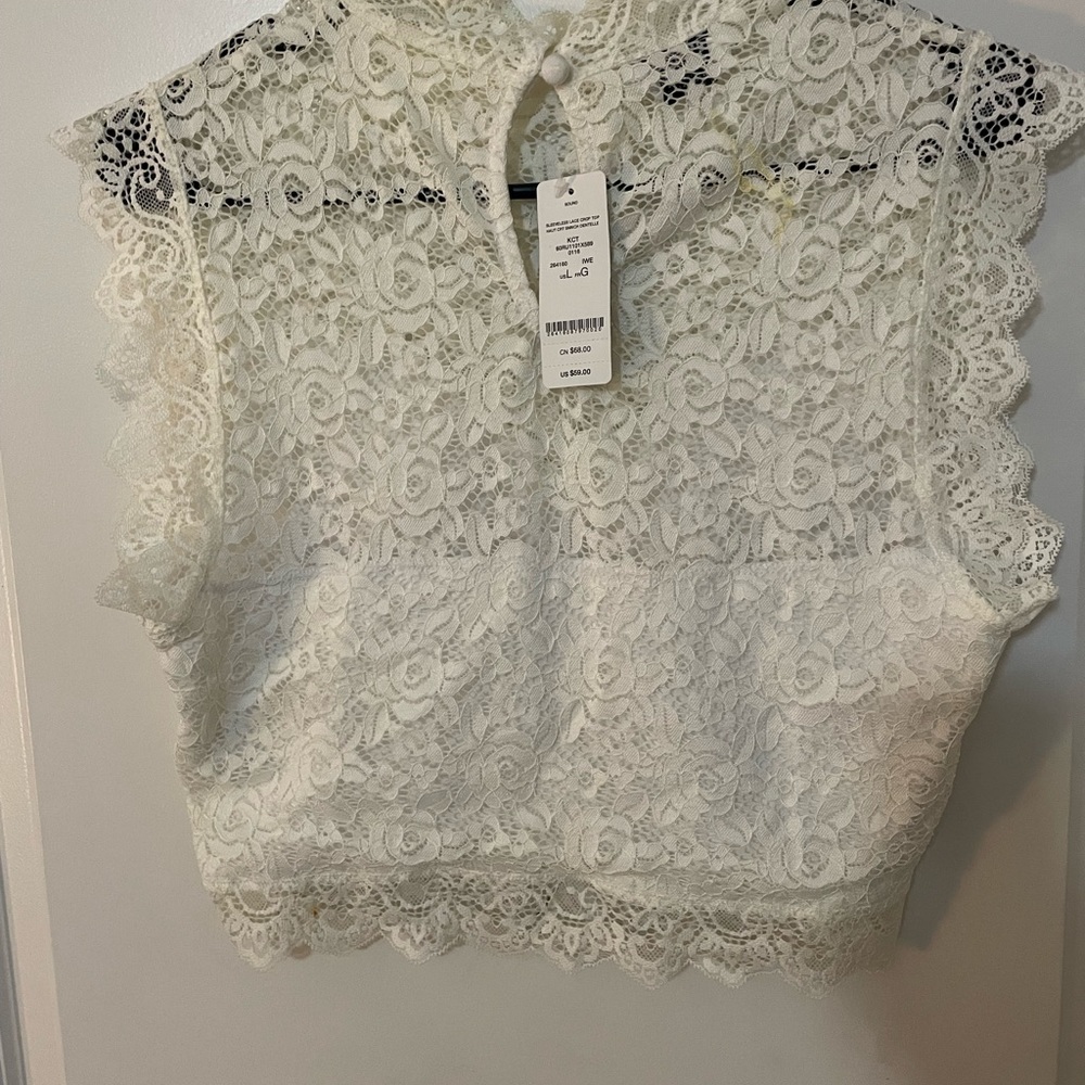 Bebe Lace Crop top